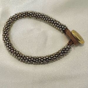 Lena Bernard  Anthropologie gold tone beaded bracelet